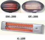 Ηλεκτρικοί Λέβητες - Θερμοπομποί - Θερμοσυσσωρευτές
Θερμαντικά Σώματα υπέρυθρης ακτινοβολίας IDP – IDM - IC 
 Θερμαντικά Σώματα υπέρυθρης ακτινοβολίας IDP – IDM

Τα θερμαντικά σώματα υπέρυθρης ακτινοβολίας IDP-IDM είναι σχεδιασμένα για χρήση τόσο σε εσωτερικούς όσο και σε εξωτερικούς χώρους. Μπορούν να στερεωθούν στον τοίχο ή σε ειδική βάση στήριξης. Είναι η τέλεια λύση για μεγάλους χώρους εργασίας όπου απαιτείται στοχευόμενη θέρμανση .Τα θερμαντικά σώματα υπέρυθρης ακτινοβολίας της ELNUR έχουν πολλές διαφορετικές εφαρμογές και είναι η ιδανική λύση για βεράντες κήπους, εστιατόρια, χώρους αναμονής, αποθήκες, εργαστήρια..

    Δομή κατασκευασμένη από  χάλυβα σε μαύρο χρώμα
     Ενσωματωμένος διπλός διακόπτης.
    Εξοπλισμένο με καλώδιο και φις.
    Εύκολα ρυθμιζόμενη γωνία προσανατολισμένης δέσμης.
    Τρεις έξοδοι παραγόμενης θερμότητας.
    Προστασία IPX4.
    Μόνωση κλάσης Ι.

ΜΟΝΤΕΛΟ
	

ΙΣΧΥΣ ΕΙΣΟΔΟΥ (W)
	

ΤΑΣΗ (V)
	

ΔΙΑΣΤΑΣΕΙΣ (cm)

IDM - 2000
	

650 – 1350 - 2000
	

230 - 240
	

50 x 35 x 13

IDP - 2000
	

650 – 1350 - 2000
	

230 - 240
	

50 x 35 x 13  170-200 h

Θερμάστρα υπέρυθρης ακτινοβολίας IC για χρήση σε εσωτερικούς χώρους

Η σειρά επίτοιχων θερμαστρών υπέρυθρης ακτινοβολίας  IC της ELNUR είναι μια ασφαλής και πρακτική πηγή θερμότητας στο μπάνιο, στην κουζίνα, σε  χώρους εργασίας και οπουδήποτε απαιτείται γρήγορη τοπική-στοχευόμενη θέρμανση.

- Οθόνη αντανάκλασης.
- Ενσωματωμένο διπολικός διακόπτης - καλώδιο.
- Προσαρμόσιμη γωνία δέσμης για να κατευθύνουν τη θερμότητα όπου χρειάζεται.
- Παρέχεται καλώδιο παροχής με βύσμα .
- Περίβλημα από χάλυβα και αλουμίνιο.
- Δύο έξοδοι θερμότητας.
- Προστασία IP24.
- Κλάσης Ι.

ΜΟΝΤΕΛΟ
	

ΙΣΧΥΣ ΕΙΣΟΔΟΥ (W)
	

ΤΑΣΗ (V)
	

ΔΙΑΣΤΑΣΕΙΣ (cm)

IC - 1200
	

600 – 1200
	

230 - 240
	

54 x 13 x 11,5









